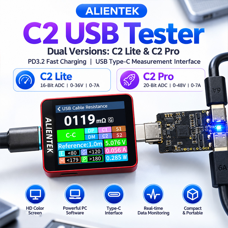 Logic Analyzer Usb - ALIENTEK C2 Color Screen Tester 240W