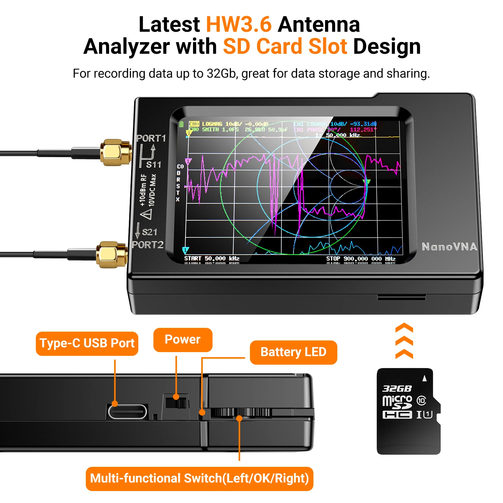 NanoVNA-H Vector Network Anten - Logic Analyzer Usb recension och pris