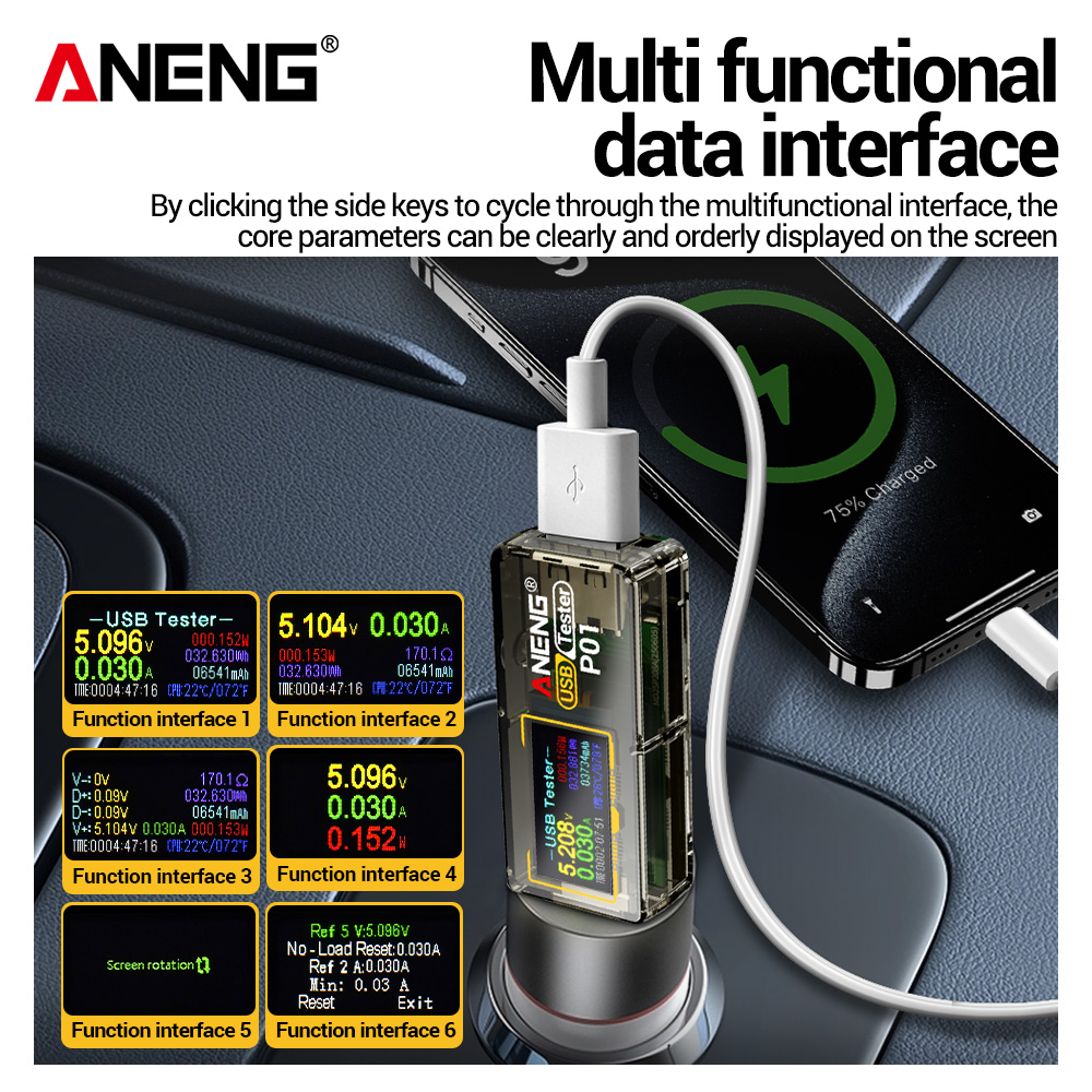ANENG P01 USB Tester Voltmeter - Logic Analyzer Usb recension och pris